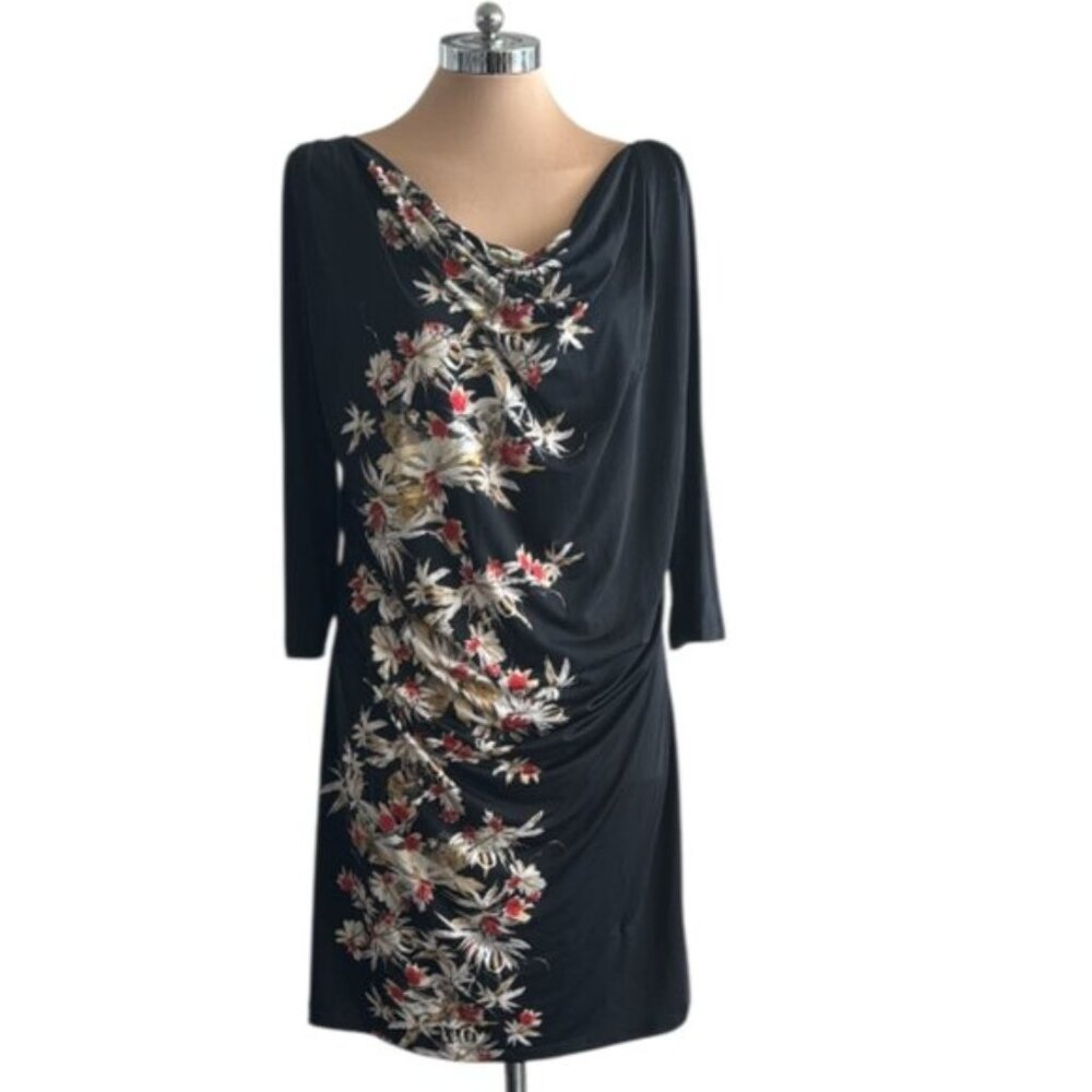 Kinder Aggugini Black Floral Front Dress Sz.L